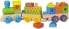 Фото #1 товара Деревянный конструктор Viga Разноцветная железная дорога (VG50572B)