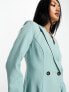 In The Style tailored double breasted blazer dress in turquoise