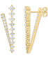 ფოტო #1 პროდუქტის EFFY® Diamond V-Shape Drop Earrings (1-1/6 ct. t.w.) in 14k Gold