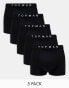 Topman 5 pack trunks in black with black waistbands Разноцветный, XL - фото #1