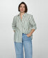 ფოტო #5 პროდუქტის Women's Cotton Striped Shirt