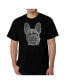 ფოტო #2 პროდუქტის Men's French Bulldog Word Art T-Shirt