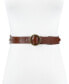 Фото #6 товара Women's Woven Leather Linked Casual Belt