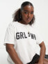 Фото #4 товара In The Style exclusive GRL PWR motif t-shirt in white