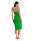 Фото #6 товара Women's Crepe Strapless Twist Top Fitted Midi Dress