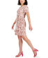 Фото #3 товара Petite Floral-Print Pleated Fit & Flare Dress