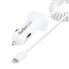 Фото #1 товара Lightning Car Charger with Coiled Cable - 1m Coiled Lightning Cable - 12W - White - 2 Port USB Car Charger Adapter for Phones and Tablets - Dual USB In Car iPhone Charger - Auto - Cigar lighter - 5 V - 1 m - White