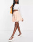 Influence frill wrap mini skirt co-ord in orange stripe