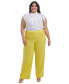 Фото #4 товара Plus Size Lux Highline Tab-Waist Pants