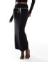 Фото #2 товара Kaiia contrast bow detail maxi skirt co-ord in black