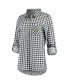 Women's Charcoal Oakland Athletics Wanderer Long Sleeve Button-Up Nightshirt