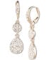 Pavé Crystal Disc Double Drop Earrings