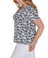 Plus Size Printed Essentials Short Sleeve Top