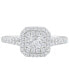 ფოტო #3 პროდუქტის Diamond Double Halo Engagement Ring (5/8 ct. t.w.) in 14k White Gold