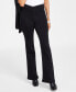 Фото #1 товара Women's High Rise Asymmetrical Waist Pull-On Jeans, Created for Macy's