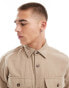 Фото #3 товара Jack & Jones flannel overshirt in beige