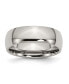 ფოტო #1 პროდუქტის Titanium Polished 7 mm Half Round Wedding Band Ring