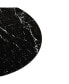 Фото #8 товара Стол обеденный Simplie Fun с круглым столешницей с изображением черного мрамора, металлическая основа, 42.12" русскийийдраница.