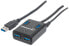 Фото #1 товара Manhattan USB-A 4-Port Hub - 4x USB-A Ports - 5 Gbps (USB 3.2 Gen1 aka USB 3.0) - AC or Bus Power - Fast charge up to 0.9A per port with inc power adapter - SuperSpeed USB - Black - Three Year Warranty - Blister (With Euro 2-pin plug) - USB 3.2 Gen 1 (3.1 Gen 1) Ty