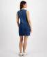 Фото #5 товара Women's Denim Sleeveless A-Line Dress, Created for Macy's