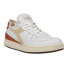 Фото #2 товара Diadora Mi Basket Row Cut Lace Up Mens Beige, White Sneakers Casual Shoes 17628