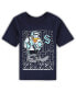 ფოტო #1 პროდუქტის Preschool Boys and Girls Deep Sea Blue Seattle Kraken Disney Three-Peat Logo T-shirt