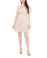 ფოტო #3 პროდუქტის Women's Short Sleeve Square Neck Tie Back Dress