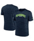 Фото #1 товара Men's College Navy Seattle Seahawks Velocity Athletic Stack Performance T-shirt