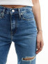 Фото #3 товара Calvin Klein Jeans high rise straight jeans in mid wash
