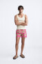 ABSTRACT PRINT REGULAR SWIMMING TRUNKS