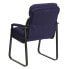 Фото #2 товара Navy Microfiber Executive Side Reception Chair With Sled Base