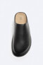 Leather clogs