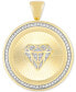 Фото #1 товара Macy's men's Diamond Symbol Disc Pendant (1/4 ct. t.w.) in 10k Gold