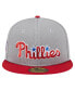 ფოტო #2 პროდუქტის Men's Gray Philadelphia Phillies Pivot Mesh 59FIFTY Fitted Hat