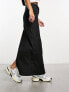 Фото #3 товара Weekday Rose wax coated maxi skirt with split in black