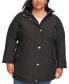 Women's Plus Size Hooded Anorak Raincoat
