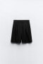 Pleated bermuda shorts