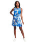 Фото #1 товара Petite Printed Sleeveless Shift Dress