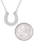 ფოტო #5 პროდუქტის Diamond Horseshoe Pendant Necklace (1/6 ct. t.w.) in 14k White or Yellow Gold, 17" + 2" extender, Created for Macy's