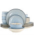 Gia 24 Piece Stoneware Dinnerware Set, Service for 6