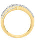 ფოტო #4 პროდუქტის Diamond Swirl Statement Ring (5/8 ct. t.w.) in 14k Two-Tone Gold
