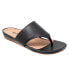 Softwalk Chandler S2306-001 Womens Black Wide Leather Thong Sandals Shoes