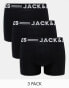 Фото #1 товара Jack & Jones 3 pack trunk with black waistband in black