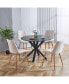 Фото #5 товара Mid-Century Black Dining Table for 4-6 People