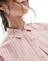 Фото #2 товара ASOS DESIGN oversized shirt in pink stripe