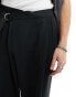 Фото #4 товара ASOS DESIGN wide leg smart trousers with asymmetric waist detail in black