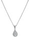 Elegant Silver Glimmer Topaz and Diamond Necklace DP913 (Chain, Pendant)