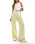 Фото #1 товара Reclaimed Vintage mensy wide leg trouser in linen look