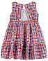 Toddler Plaid Tiered Dress 3T