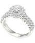 ფოტო #1 პროდუქტის Diamond Double Halo Multi-Row Engagement Ring (1-1/2 ct. t.w.) in 14k White Gold